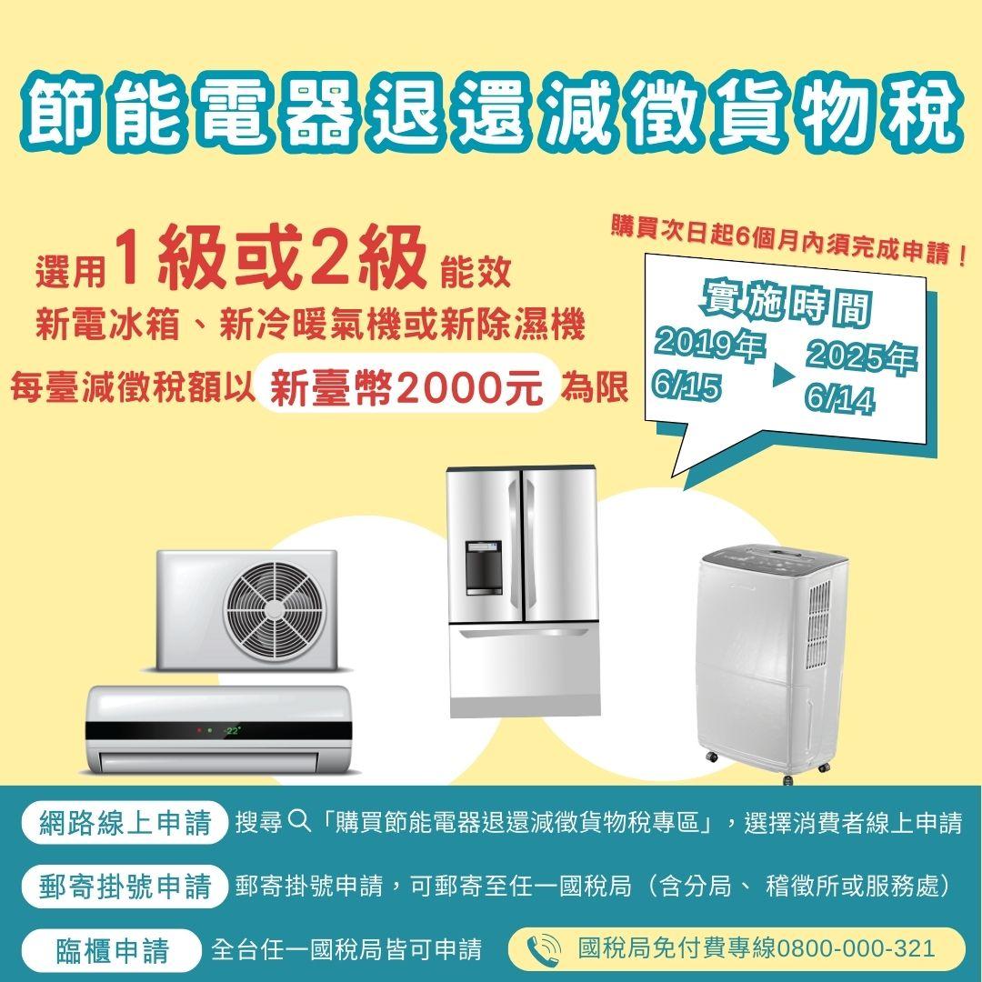 節能電器退還減徵貨物稅