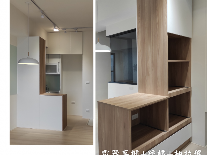 [系統櫃]電器高櫃+矮櫃+抽拉盤